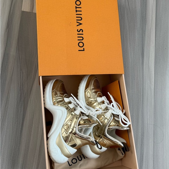 Louis Vuitton Shoes - Louis Vuitton Metallic Gold
